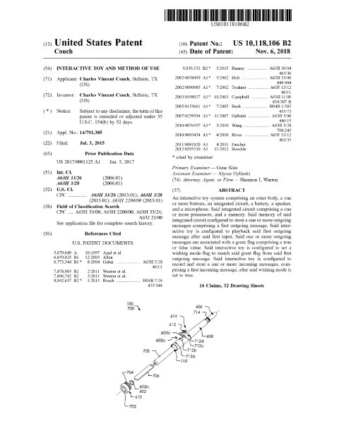 Interactive Toy and Method of Use