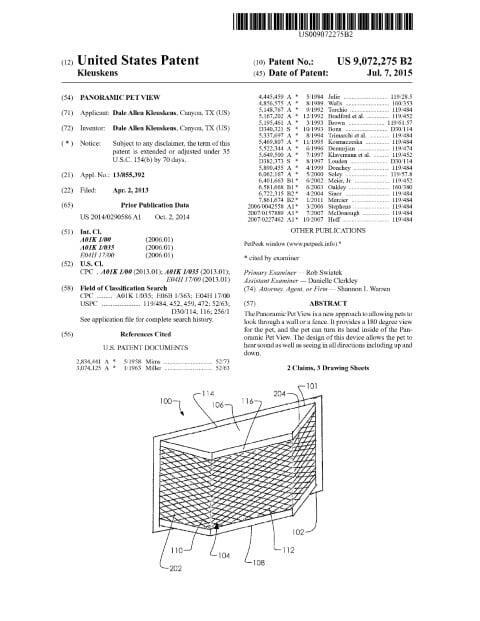 Patent Cover